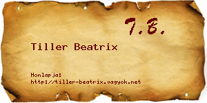 Tiller Beatrix névjegykártya