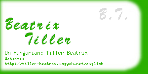 beatrix tiller business card